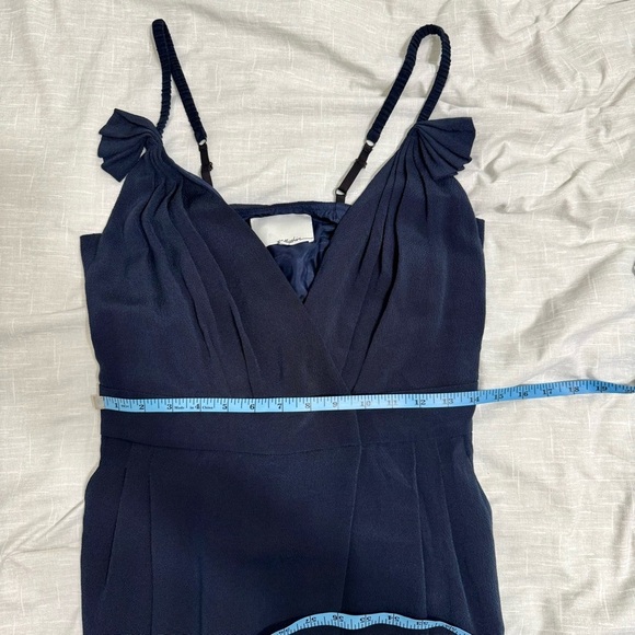 3.1 Phillip Lim Navy Blue Silk Jumpsuit Sz 8 - Picture 10 of 11
